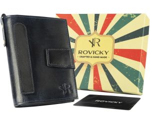 Skórzany portfel męski w stylu retro - Rovicky