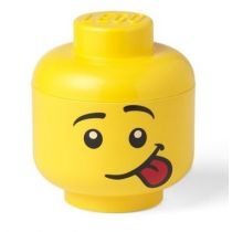 Akcesoria. LEGO Pojemnik do przechowywania. Mała. Głowa - Chłopiec z językiem