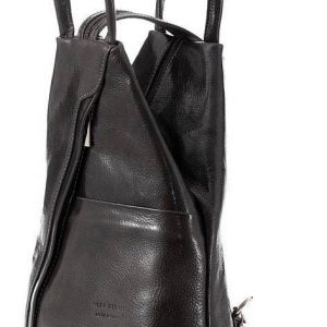 Kultowy plecak damski vegetable leather - MARCO MAZZINI czarny