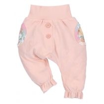 Nini. Spodnie niemowlęce z bawełny organicznej dla dziewczynki 9 miesięcy, rozmiar 74