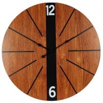 Dekoracyjny zegar z motywem drewna 60cm