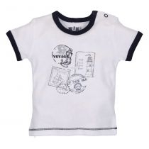 Nini. T-shirt niemowlęcy z bawełny organicznej dla chłopca 3 miesiące, rozmiar 62