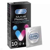 Durex. Mutual. Pleasure prezerwatywy z wypustkami prążki opóźniające wytrysk 10 szt.