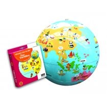 Caly. Dmuchany globus piłka 30 cm - Mali. Podróżnicy, piłka