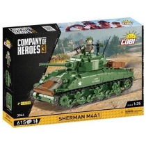 COBI 3044 Company of. Heroes 3. Amerykański czołg średni. Sherman. M4A1 615 klocków