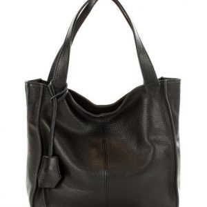 Modna torebka damska skórzany shopper bag - MARCO MAZZINI Portofino. Max czarny