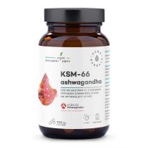 Aura. Herbals. Ashwagandha. KSM-66 Korzeń 200 mg. Suplement diety 120 kaps.
