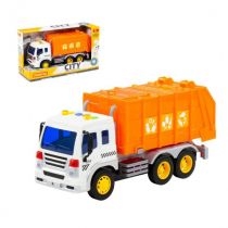 Polesie 86426 "City" samochód komunalny, inercyjny pomarańczowy (ze światłem i dźwiękiem) w pudełku