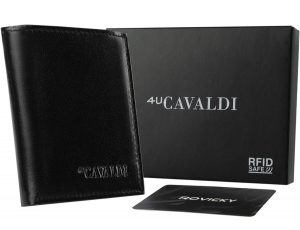 Duży, skórzany portfel z zabezpieczeniem. RFID Stop - Cavaldi