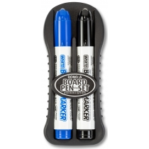 Dong-A Marker suchościeralny z gąbką 2 kolory czarny, niebieski