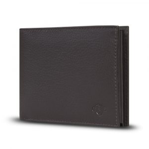 Elegancki pojemny skórzany męski portfel, Solid