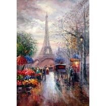 Diamentowa mozaika. Paryż wieża eiffla we mgle. NO-1007740 Norimpex
