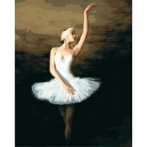 Malowanie po numerach. Smutna baletnica 40x50 cm