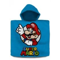 Ręcznik poncho kąpielowe. Super. Mario 60x120cm bawełna. NO-512P Kids. Euroswan