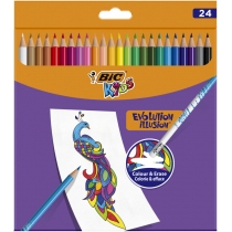 Bic. Kredki ołówkowe. Kids. Evolution. Illusion 24 kolorów
