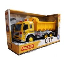 Polesie 86204 "City" samochód - wywrotka inercyjny żółty (ze światłem i dźwiękiem) w pudełku