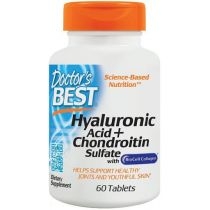 Doctors. Best. Hyaluronic. Acid + Chondroitin. Sulfate with. Bio. Cell. Collagen. Suplement diety 60 tab.