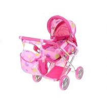 Wózek dla lalek różowy w kolorowe serduszka. M2112 123274-549050 ADAR w pudełku