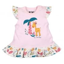 Nini. T-shirt niemowlęcy z bawełny organicznej dla dziewczynki 9 miesięcy, rozmiar 74