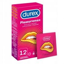 Durex prezerwatywy. Pleasuremax z wypustkami prążkami 12 szt.