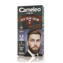 Cameleo. Men. Hair. Color. Cream farba do włosów brody i wąsów 5.0 Light. Brown 30 ml