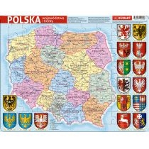 Puzzle ramkowe 72 el. Polska administracyjna. Demart