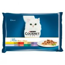 Gourmet. Perle karma mokra dla kotów kolekcja duet mięsny 4 x 85 g[=]