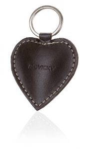 Brelok do kluczy w kształcie serca ze skóry naturalnej - Rovicky