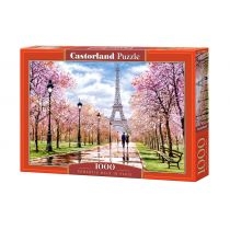 Puzzle 1000 el. Romantyczny spacer w. Paryżu. Castorland