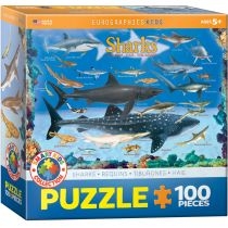 Puzzle 100 el. Smartkids. Sharks. Eurographics