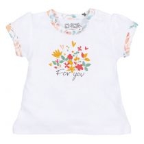 Nini. T-shirt niemowlęcy z bawełny organicznej dla dziewczynki 9 miesięcy, rozmiar 74