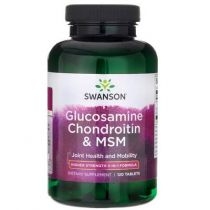 Swanson. Glukozamina/Chondroityna/MSM 500/400/200 mg. Suplement diety 120 tab.