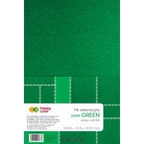 Happy. Color. Filc dekoracyjny, 20x30 cm, 1,5 mm, 10 arkuszy, ciemnozielony zielony 10 szt.