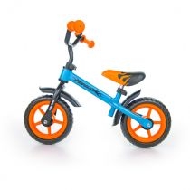 Rowerek biegowy. Dragon z hamulcem niebiesko-pomarańczowy. MILLY MALLY