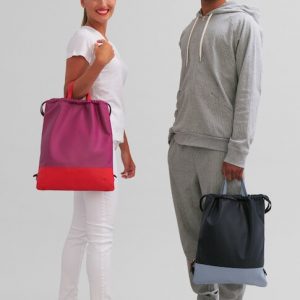 DUDU Skórzany plecak ze sznurkiem dla kobiet. Sportowa torba na ramię z cienkimi skórzanymi paskami