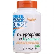 Doctors. Best. L-Tryptophan with. Trypto. Pure 500 mg. Suplement diety 90 kaps.