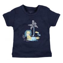 Nini. T-shirt niemowlęcy z bawełny organicznej dla chłopca 6 miesięcy, rozmiar 68