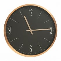 Zegar ścienny 30 cm czarno-miedziany. Duży zegar ścienny w stylu nowoczesnym czarno-miedziany, średnica 30 cm