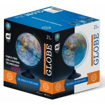 Globus z mapą fizyczną i aplikacją 21 cm
