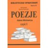 Poezje. Adama. Mickiewicza. Część I. Biblioteczka opracowań. Zeszyt nr 37