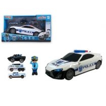 PROMO Auto policja światło, dźwięk, dodatkowe pojazdy, figurka policjanta 147737