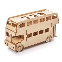 Drewniane. Puzzle. Model 3D - Autobus. Robotime