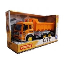 Polesie 86235 "City" samochód - wywrotka inercyjny pomarańczowy (ze światłem i dźwiękiem) w pudełku