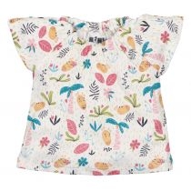 Nini. T-shirt niemowlęcy z bawełny organicznej dla dziewczynki 6 miesięcy, rozmiar 68