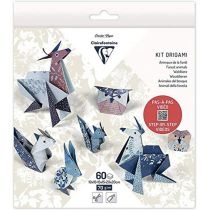 Clairefontaine. Papier origami. KIT Animals 3 formaty 60 kartek