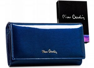 Rozbudowany, lakierowany portfel damski ze skóry naturalnej - Pierre. Cardin