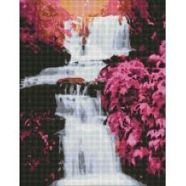 Ideyka. Diamentowa. Mozaika - Tropikalny wodospad 40x50 cm