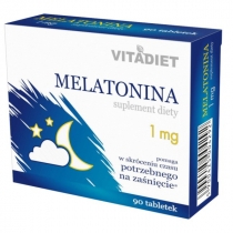 Vitadiet. Melatonina 1 mg - suplement diety 90 tab.