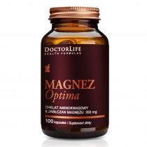 Doctor. Life. Magnez. Optima chelat aminokwasowy i. Jabłczan. Magnezu 200 mg - suplement diety 100 kaps.
