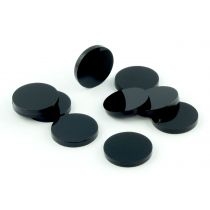 Crafters. Znaczniki akrylowe czarne okrągłe 22 x 3 mm 10 szt.